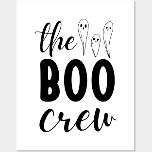 The Boo Crew Funny Halloween Graphic Design Cute Ghosts Posters and Art